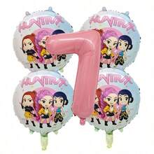 Hasbro Balon Angka Pink Bertema Anime Witch Hunter, Cocok untuk Dekorasi Pesta Ulang Tahun, Dekorasi Pesta Bertema - Seperti yang ditunjukkan pada gambar. - View 7