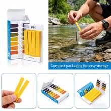 Tiras de prueba de pH 1-14, papel de prueba de calidad del agua para acuario doméstico, piscina, agua al aire libre y prueba de suelo - Multicolor - Ver 7