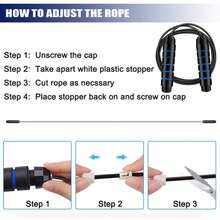 Jump Rope, Tangle-Free Rapid Speed Jumping Rope Cable With Ball Bearings For Women, Men & Kids, Adjustable Steel Jump Rope With Foam Handles For Home Gym Exercise Fitness Workout Equipment & Slim Body - Random Color - View 6