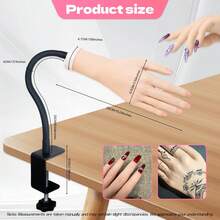 Practice Hand For Acrylic Nails, 2 Pack Flexible Bendable Nail Hand With Adjustable Stand, Nail Training Kit For Beginners &Amp; Nail Artists (Left And Right) - 白色 - 查看 8