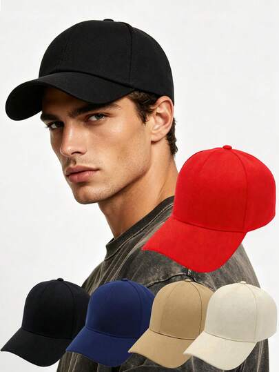 Gorra de béisbol de unicolor unisex, gorra de sol ajustable tipo snapback, gorra de papá ligera, para deportes al aire libre y uso casual
