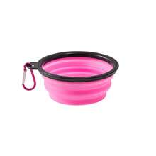 Foldable Portable Silicone Dog Feeding Bowl 2 In 1 Pet Food Dispenser, Outdoor Travel Dog Cat Hanging Bottle Food Water Container - 1L - View 9