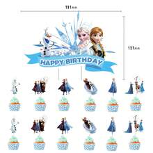 Frozen Themed Paper Cake Topper Set Anna & Olaf Cartoon Picks, Blue Ice-Style Birthday Party Cupcake Decorations, Suitable For Birthday Party, Christmas, Holiday Gift, Decorations - Cartoon Cake Power Strip - View 3