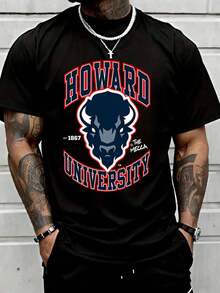 Howard University Bison Logo T Shirt Est 1867 The Mecca College Apparel For Men And Women Suitable For Casual And Sports Wear - 白色 - 查看 1