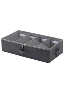 1 hộp đựng giày gấp gọn đặt dưới gầm giường có nắp và tay cầm, hộp sắp xếp đồ dùng dưới gầm giường. - Xem 10