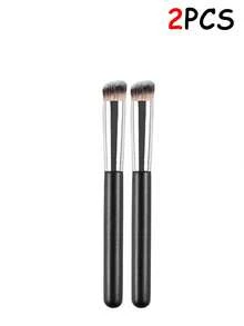 Bộ 4 cọ trang điểm - Cọ thấm dầu, cọ đánh phấn phủ, cọ nền, cọ che khuyết điểm. Những dụng cụ trang điểm này rất tiện lợi khi sử dụng. - màu đen - Xem 9