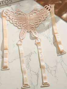 1pc Rose Flower Criss-Cross Butterfly Bra Strap, Lace Backless Bra Strap, Transparent Strap, Non-Slip Fashion Invisible Strap, Suitable For Daily Use - Multicolor - View 14