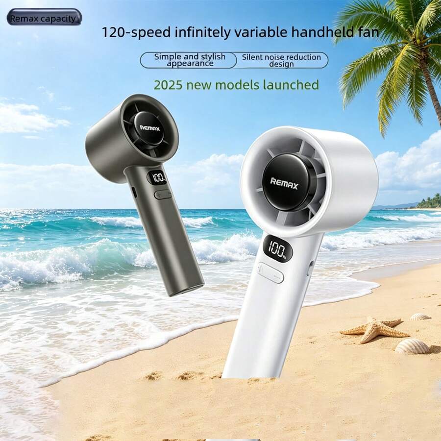 REMAX Powerful Bladeless Mini Fan With High-Speed Turbine, Portable For Outdoor Commuting, USB Rechargeable. - Handheld Fan - View 1