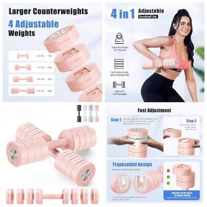Adjustable Dumbbell Set Of Hand Weights Men/Women At Home, Weights  Adjustable Gym Dumbbells, Weight Set Strength Training