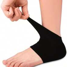 1 Pair Unisex Breathable Silicone Heel Sleeve, Suitable For Running, Cycling, Daily Wear, Ankle Support - Multicolor - View 3