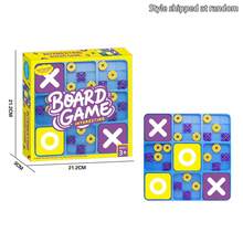 1 Set New 9-Grid XO Tic Tac Toe Board, Early Education Desktop Game, Logic Training Kids Intelligent Toy, Birthday Gift - Multicolor - View 8