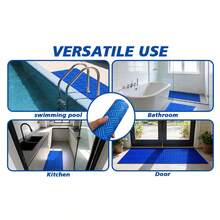 Alfombra antideslizante de PVC para piscina, de color azul para proteger el revestimiento de la piscina contra daños, alfombra para escalera de piscina - Alfombra protectora para escalera de piscina con textura antideslizante, adecuada para piscinas enterradas y sobre el suelo - diseño contratado - Ver 4