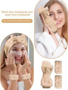 18 PIEZAS Juego de herramientas de maquillaje que incluye: 1 diadema + 2 correas para tazón de mano + 6 esponjas de maquillaje + 6 borlas de polvo triangulares + 3 esponjas de limpieza facial - Multicolor - Ver 9