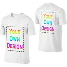 Camisetas Personalizadas - Camiseta Unisex de Cuello Redondo Personalizada - Personaliza Tu Imagen - Blanco - Ver 6