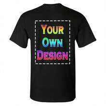 Camisetas Personalizadas - Camiseta Unisex de Cuello Redondo Personalizada - Personaliza Tu Imagen - Negro - Ver 4