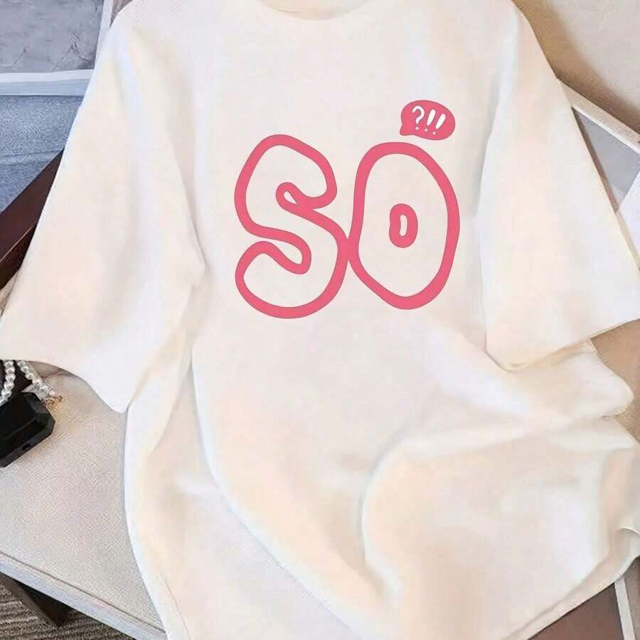 Camiseta de Verano 2025 para Mujer, Cuello Redondo, Versátil, Estilo Casual, Manga Corta, Diseño de Dibujos Animados, Ropa Fresca de Verano Y2K - Blanco - Ver 1