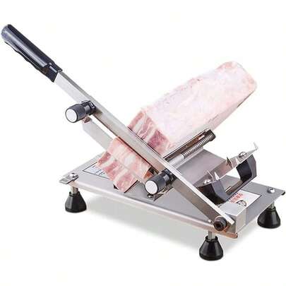 Household Meat Slicer, Stainless Steel Meat Slicer With Adjustable Thickness, Used Cooking Pig Feet, Chops, Lamb Chops At Home And With Curler