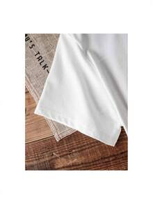 YOCASA Camiseta Casual de Verano para Mujer, con Cuello Redondo, Ajustada y Manga Corta, con Estampado de Pintura al Óleo, Floral, Corazón, Cereza y Patrones de Letras. Tejido Casual Simple, Estilo Deportivo, Ideal para Uso Diario y Citas de San Valentín. 1 pieza, 180G Pure Heavy, 95% Poliéster 5% Spandex. - Blanco - Ver 4
