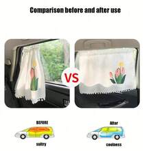 1 tấm che nắng cửa sổ bên xe hơi, rèm nội thất gắn bằng giác hút, bảo vệ và cách nhiệt cho bé và trẻ em khỏi ánh nắng mặt trời. - A - Xem 4