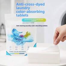 50pcs Colorful Color Catcher Laundry Sheets, Disposable Anti-Fading Color Absorbing Sheets, Prevent Clothing And Bedding Color Bleeding, Practical Daily Laundry Supplies - A - View 6