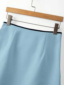 Falda envolvente casual para mujer - Celeste - Ver 6