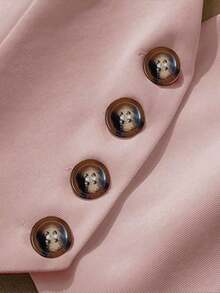 Top sin mangas con espalda descubierta casual para mujer, con botones delanteros, estilo elegante, para verano - Rosa - Ver 3