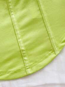 Camiseta sin mangas de punto rojo con escote en V y espalda cruzada, adecuada para citas, estilo bohemio, vacaciones, otoño, ropa de mujer, vintage, días festivos - Verde 2 - Ver 3