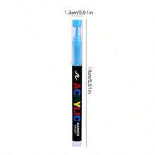 1/2/12/24pcs Set Direct Tip Acrylic Markers, Soft Nibs, Stable Colors, Blendable Ink. Suitable For Canvas, Stone, Wood, Glass, Ceramic, Fabric Painting And DIY Projects. Random Colors, Ideal Gift For Back To School Season - A - View 9