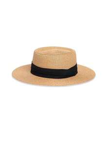 1. Mũ lưỡi trai Vertex Grass-Crafted, mũ Panama vành rộng thoáng khí với ruy băng đen, mũ đi biển gấp gọn chống tia UV, kiểu dáng thường ngày mùa hè dành cho cả nam và nữ. - Mũ rơm - Xem 8