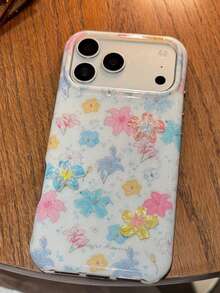 彩色百合花 3D 適用於 iPhone 16/17 Pro Max/ 15 Pro 手機殼，女性防摔創意新款保護套 - 白色 - 查看 7