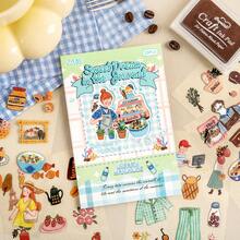 4pcs Kawaii Cartoon Sticker Set, Adorable Dessert & Pet Stickers, For Scrapbooking Decoration, Aesthetic Stationery For Magazine Lovers And Scrapbookers - TMSZ - View 3