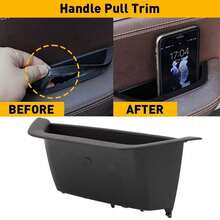 Manija de puerta delantera izquierda, recorte interior negro interior apto para BMW F25 X4 F26 X3 - caja de almacenamiento para puerta - Ver 11