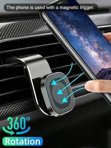 Innovative Magnetic Car Phone Holder, 7L-Type Strong Magnet Air Vent Mount, Magnetic Air Vent Phone Holder With Gravity Sensing Adsorption Design. Suitable For GPS Navigation Smartphones, Compatible With IPhone And Other Mobile Devices. - Magnetic Type - View 13