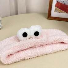 1 pièce de bandeau mignon à grands yeux pour femmes pour se laver le visage et prendre une douche. Le bandeau peut être ouvert pour dormir. Le bandeau est en peluche pour se laver le visage et ne laisse pas de trace. C''est un bandeau en peluche avec fermeture - Multicolore - Voir 15
