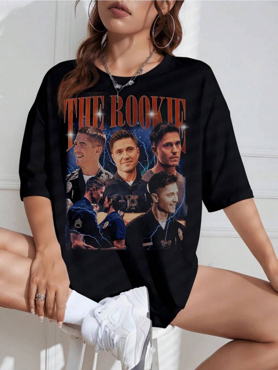 Camiseta Unisex con Estampado de Idol K-Pop Retro, Cuello Redondo, Manga Corta, Diseño Vintage, Ideal para Fans - Blanco - Ver 1