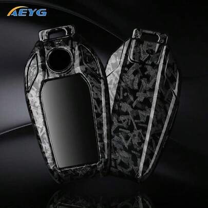 适用于宝马G30、G12、G11、G32、G31、5系、7系、i8、i12、i15、X3、X4、X5、X7车型的优质碳纤维纹理ABS钥匙套