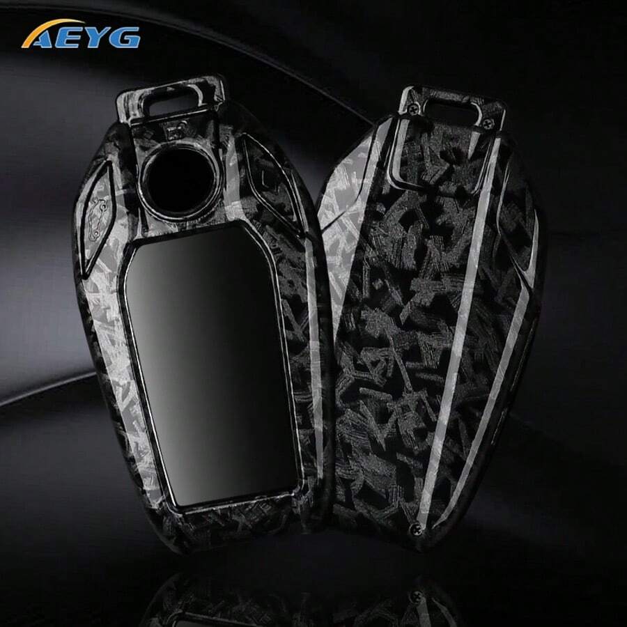 Ốp chìa khóa ABS cao cấp kiểu sợi carbon cho các dòng xe BMW G30, G12, G11, G32, G31, Series 5, 7, I8, I12, I15, X3, X4, X5, X7. - BMW D model - Xem 1