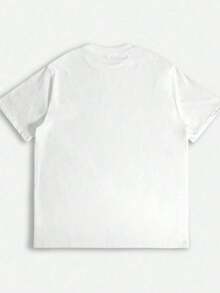 100% Cotton Vintage 'MAMA' T-Shirt For Mom - Loose Fit Crew Neck T-Shirt, White Letter Print, Suitable For Modern Moms In All Seasons, Casual And Maternity Wear (Hand Washable, Essential Item For All Seasons) - 白色 - 查看 2