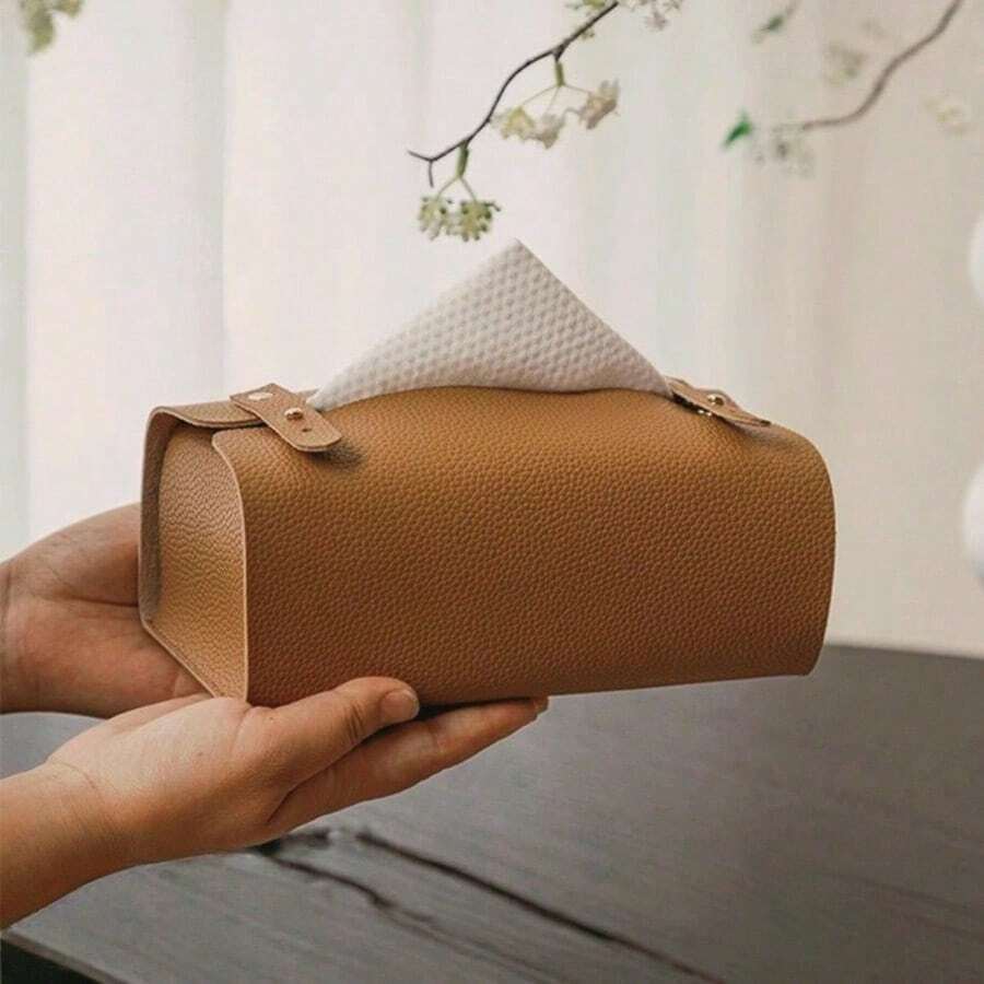 Hộp đựng khăn giấy bằng da PU cao cấp, thích hợp cho phòng khách và phòng ngủ, hộp đựng khăn giấy để bàn trong gia đình, phù hợp cho các dịp lễ tết.