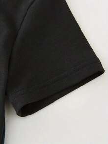 Camiseta del Día de los Héroes para Niños, Solo Estrellas y Barras, Traje Patriótico para el 4 de Julio, Camiseta Temática del 4 de Julio para Niños - Negro - Ver 4