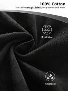 100% Cotton T-Shirt With Mexican Heartbeat And ECG Emblem, Summer Style, Casual Vacation Wear | Gifts For Father's Day And Mother's Day - 黑色 - 查看 3