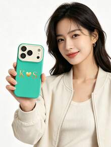 Funda de teléfono personalizada de espejo transparente grueso con firma de línea de corazón, funda de teléfono con protección antideslizante con nombre de letra multicolor, frase corta, funda de teléfono personalizable, funda de teléfono de moda, funda de teléfono de espejo, funda de teléfono con nombre personalizado, compatible con iPhone 11, 12, 13, 14, 15, 16 Pro Max, elegante, colorido, vintage - Multicolor - Ver 3