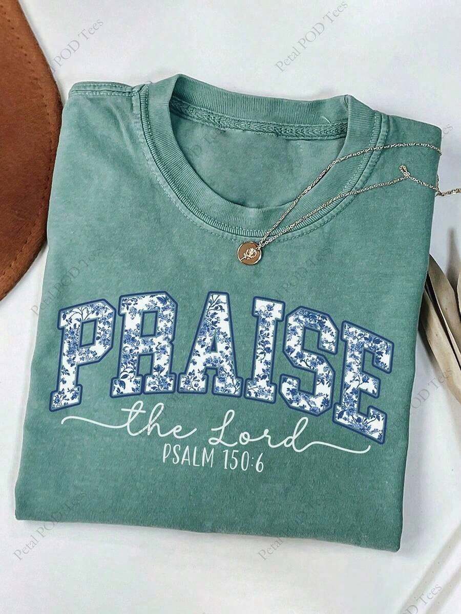 2026230g Camiseta con estampado de nudo 'Faithful Believer', Camiseta de marca de moda retro de algodón batik de alta calidad, Camiseta de mujer, Camiseta de verano, Regalo navideño, Regalo perfecto, Tops blancos, Atuendo de San Valentín, Mardi Gras, Tops de verano, Para mujer, Atuendos de San Valentín para mujer, Tops de mujer, Fairycore, Atuendos elegantes para mujer - Verde hierba - Ver 1