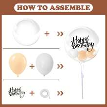 18th Birthday Cream Balloons Decor Birthday Decorations For Women Girl Beige Brown White Sand Foil Star Heart Balloon Decor, Birthday Sash Bobo Balloons For Birthday Anniversary Party Decoration Supplies Room Decor - Sinh nhật thứ 18 - Xem 9