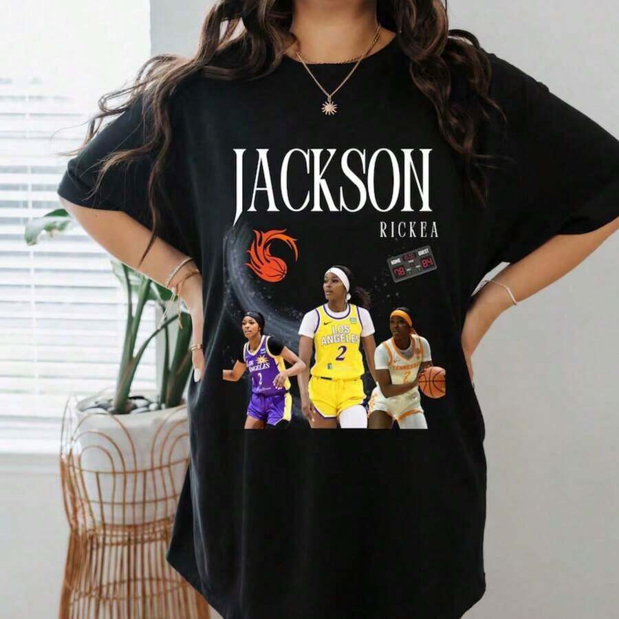 Retro Graphic T-Shirt Of The King Of Pop , Custom Print, Unisex, Vintage Urban Style, Loose Fit Short Sleeve Cotton T-Shirt With Round Neck, Blouses For Women. Casual Blouses For Ladies. - 黑色 8 - 查看 1