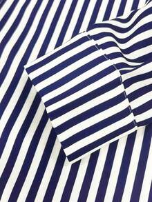 Blusa de mujer, estampado de rayas de cereza, diseño fresco y ligero, estilo Ins, blusas de mujer sueltas de manga larga casual de doble uso, regalo para la mejor amiga y la novia, camiseta de regalo divertida, nueva blusa de mujer de otoño e invie - Multicolor 7 - Ver 4