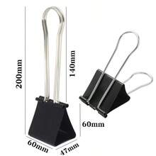 Set Klip Penjepit Jilid Raksasa - 60 Klip Ekstra Besar (Ukuran Khusus), 75mm, 100mm, Plus Warna & Hitam 60mm, Klip Lipat Logam Tugas Berat | Cocok Untuk Menyegel Makanan, Dokumen Kantor, Pajangan Foto & Penyimpanan Rumah - penjepit kertas - View 5