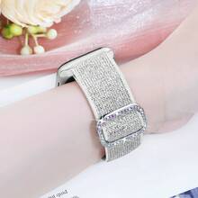 柔軟彈性手錶錶帶,適用於 38mm、40mm、41mm、42mm、44mm、45mm、46mm 和 49mm 尺寸,適合女性,由柔軟尼龍彈性材質製成,單環設計,相容於 Series 1、SE、Ultra 和 Series 10、9、8、7、6、5、4、3、2、1 - 彩色 - 查看 17