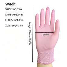 Wholesale--2/50/100Ppcs Light Pink Composite Nitrile Gloves, Disposable Gloves, Suitable For Kitchen, Dishwashing And Home Cleaning, Reversible, Latex-Free Formula, Suitable For Indoor And Outdoor Use, Kitchen Cleaning Gloves. - Light Pink - View 5