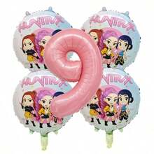 Hasbro Balon Angka Pink Bertema Anime Witch Hunter, Cocok untuk Dekorasi Pesta Ulang Tahun, Dekorasi Pesta Bertema - Seperti yang ditunjukkan pada gambar. - View 6